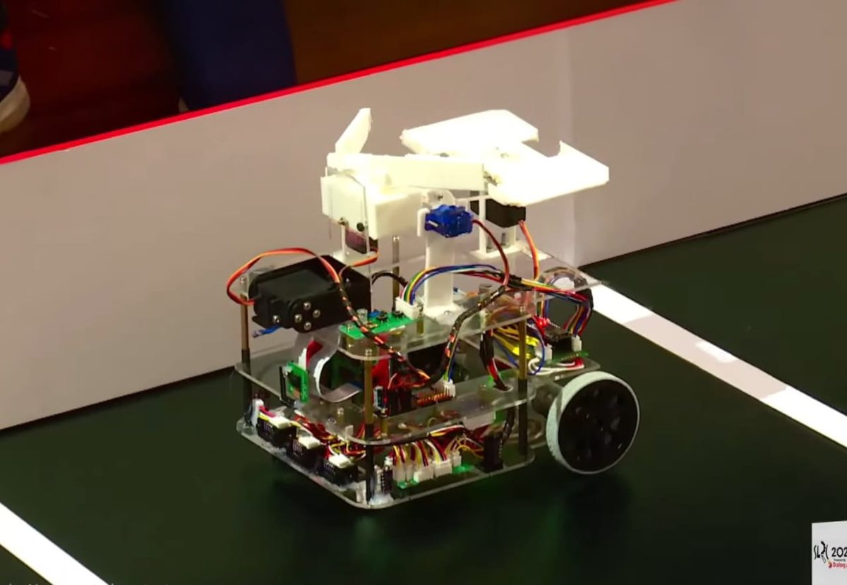 Team Botato's SLRC 2026 robot on the competition arena